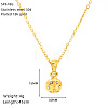 304 Stainless Steel Crystal Rhinestone Pendant Necklaces for Women WG07512-07-1