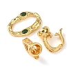 Brass Micro Pave Cubic Zirconia Fold Over Clasps KK-D259-08B-G-2