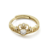 Brass Micro Pave Cubic Zirconia Adjustable Rings RJEW-H225-03G-2