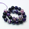 Natural Striped Agate/Banded Agate Beads Strands G-H1593-12mm-2-2