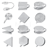 10Pcs 5 Styles 304 Stainless Steel & Brass  Cuff Earrings EJEW-HS0001-44A-1