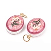 Printed Opaque Acrylic Pendants LS-SACR-P036-01H-G-2