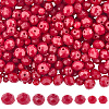 8 Strands 4 Styles Opaque Solid Color Glass Beads Strands EGLA-LT0001-04C-1
