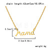 Mother's Day 304 Stainless Steel Word Mama Pendant Necklaces for Women FS-WG8A099-06-1