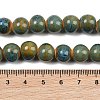 Handmade Fancy Antique Glazed Porcelain Ceramic Round Beads Strands PORC-L019-10mm-11-4