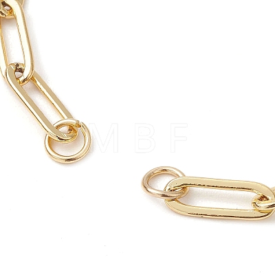 Brass Paperclip Chains Links Bracelet Making AJEW-JB01217-1