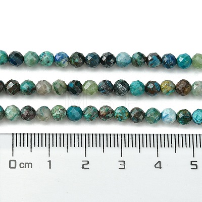 Natural Chrysocolla Beads Strands G-Z034-A03-03-1