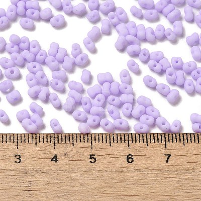 Glass Frosted Seed Beads SEED-K009-05B-04-1