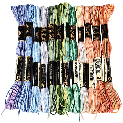 6-Ply Polyester Embroidery Floss OCOR-WH20074-15G-1