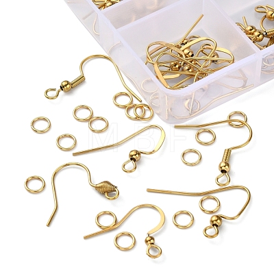50Pcs 5 Style 304 Stainless Steel Earring Hooks STAS-YW0001-23-1