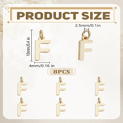 8Pcs Brass Charms KK-LP0001-85F-1