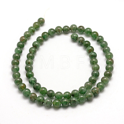 Natural Green Aventurine Beads Strands X-G-E380-02-8mm-1