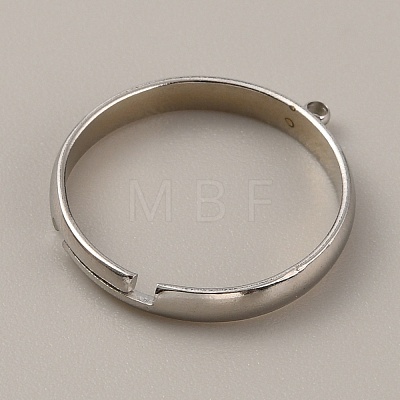 Adjustable 304 Stainless Steel Finger Ring Settings STAS-WH0033-11A-P-1