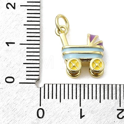 Brass Enamel Charms KK-P338-17G-01-1