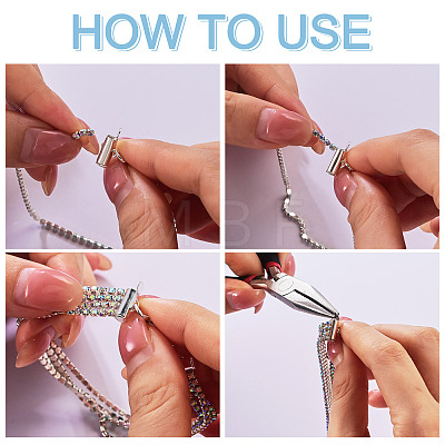 560Pcs 10 Styles Iron Slide On End Clasp Tubes DIY-TA0015-90-1
