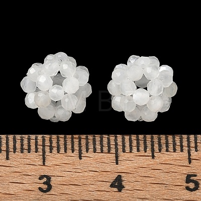 Natural White Moonstone Woven Beads GG-CBA2E9C-F18-01-1