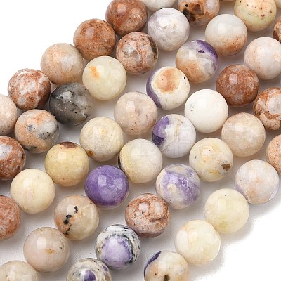 Natural Purple Opal Beads Strands G-L642-B21-10mm-1