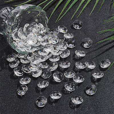 80Pcs Octagon Sew on Glass Rhinestone GLAA-SP0001-82B-02-1