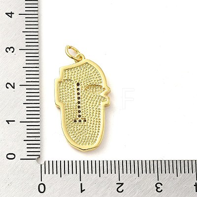 Real 18K Gold Plated Brass Clear Cubic Zirconia Pendants KK-A198-22G-02-1
