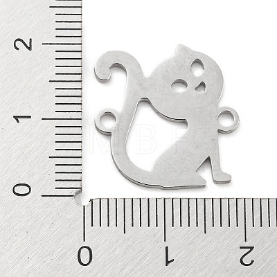 304 Stainless Steel Hollow Connector Charms STAS-P332-05P-1