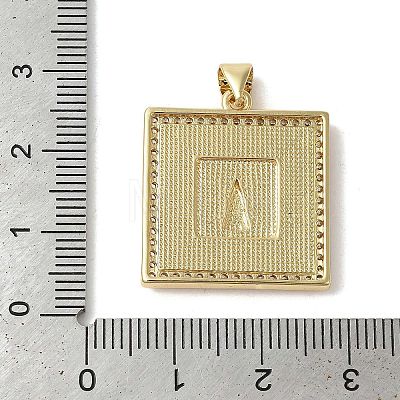 Brass Micro Pave Cubic Zirconia Pendants KK-K385-032G-1