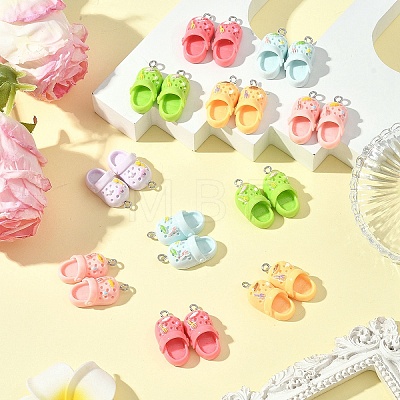 20Pcs Opaque Resin Pendants RESI-YW0005-49-1