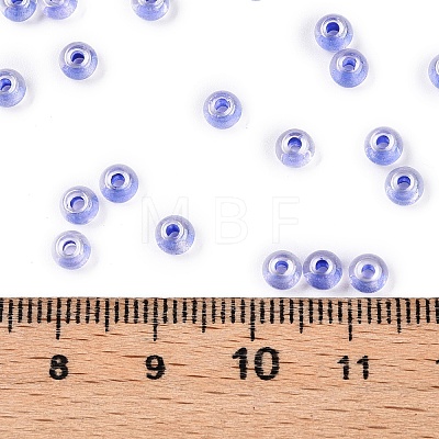 6/0 Transparent Inside Colours Glass Seed Round Beads SEED-N006-004F-1