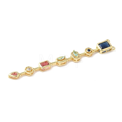 Brass Micro Pave Cubic Zirconia Big Pendants KK-G547-01G-1