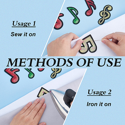 30Pcs 5 Styles Polyester Clothing Patches PATC-FG0003-82-1