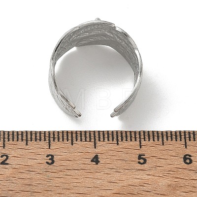 304 Stainless Steel Cuff Open Ring Setting SA-CBA37BC-11P-1