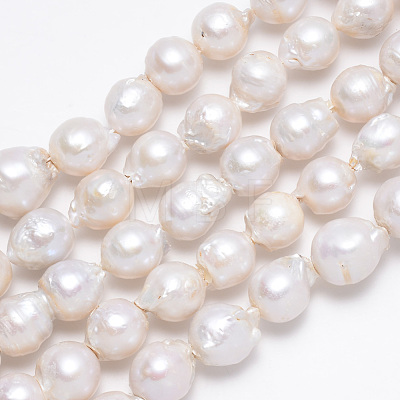 Natural Baroque Pearl Keshi Pearl Beads Strands PEAR-N010-01-1