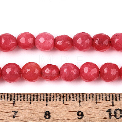 Dyed Natural White Jade Beads Strands G-T139-6mm-60-10-1