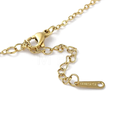 Brass with Rhinestone Bear Pendant Necklaces NJEW-Z026-03A-1