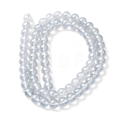 Transparent Electroplate Glass Beads Strands GLAA-T032-T6mm-C17-1