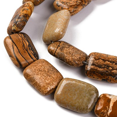 Natural Picture Jasper Beads Strands G-T047-B07-01-1