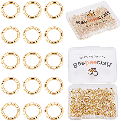 200Pcs 304 Stainless Steel Round Rings STAS-BBC0010-21B-1