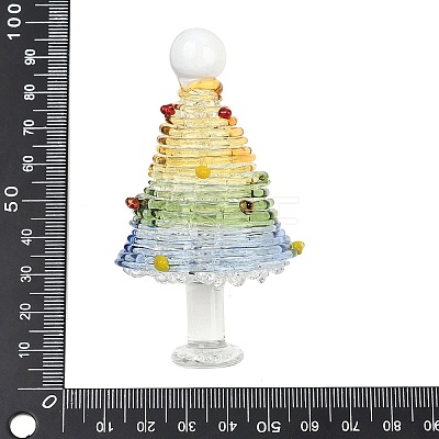 Handmade Lampwork Christmas Tree Ornaments LAMP-C026-06G-1