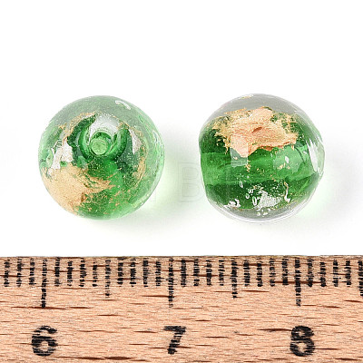 Handmade Gold Foil Glass Beads LAMP-C004-03I-1