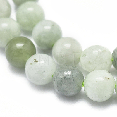 Natural Myanmar Jade/Burmese Jade Beads Strands G-D0001-08-4mm-1