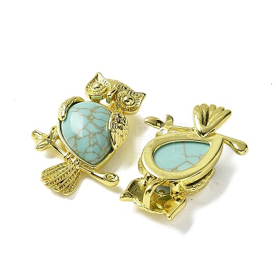 Synthetic Turquoise Pendants KK-F888-02G-25-1