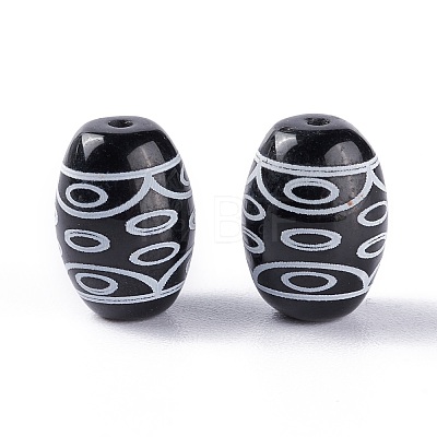 Tibetan Style dZi Beads TDZI-Z001-07-1