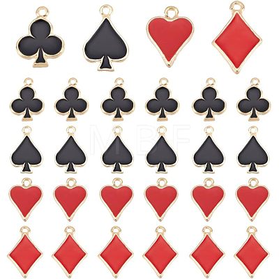 40Pcs 4 Style Alloy Enamel Pendants FIND-CA0005-53-1