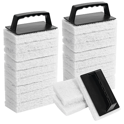 4 Bags Rectangle Polyester Cleaning Brush AJEW-OC0016-29B-1