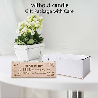 3 Hole Wood Candle Holders DIY-WH0375-007-1