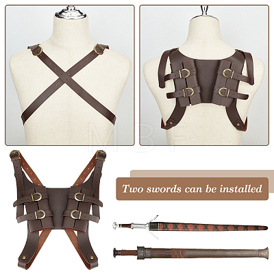 PU Leather with Alloy Fencing Sheath AJEW-WH0415-58B-1