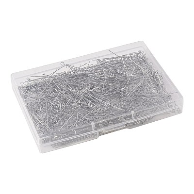 600Pcs 304 Stainless Steel Eye Pins STAS-FS0002-15-1