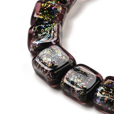 Handmade Dichroic Foil Glass Beads Strands DICH-U001-07J-1