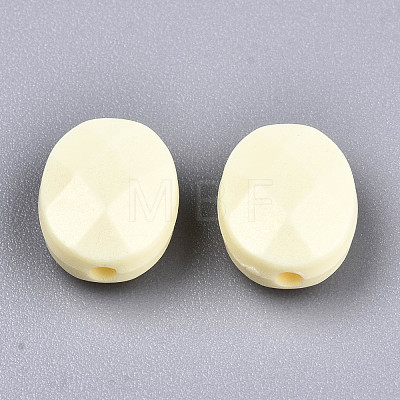 Spray Painted Acrylic Beads MACR-T037-08E-1