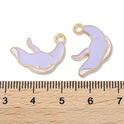 Alloy Enamel Pendants ENAM-O001-08R-G-1