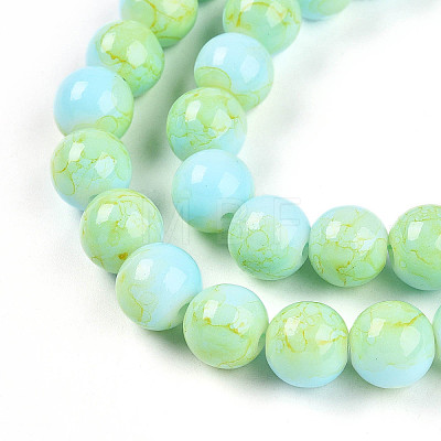 Baking Painted Glass Beads Strands DGLA-N003-10mm-C04-1